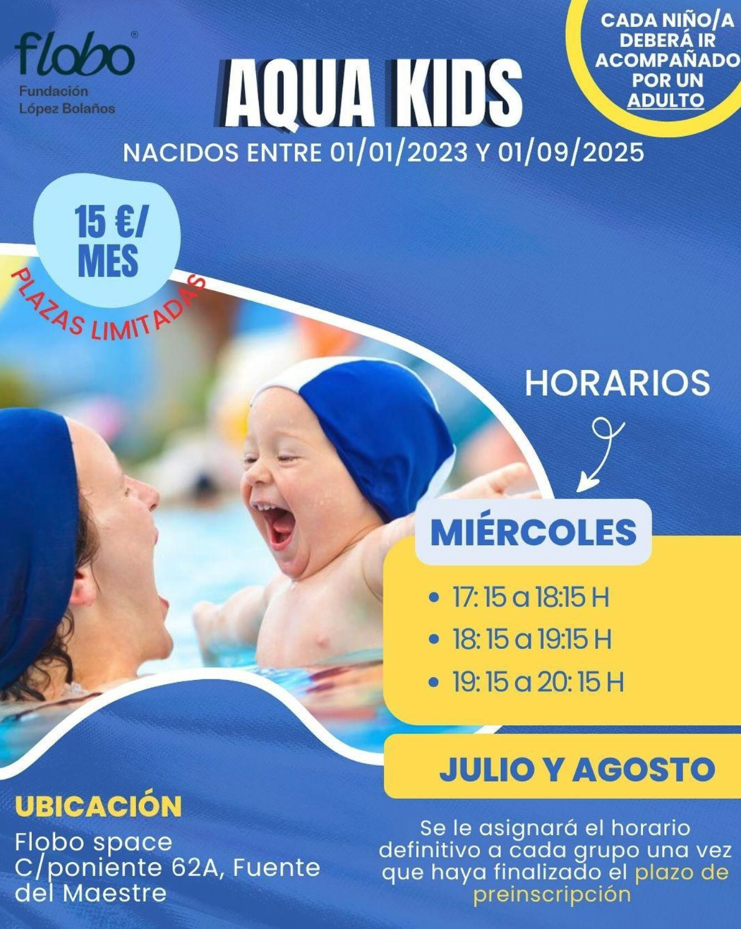 Aqua Kids: actividad acuática para los más pequeños este verano